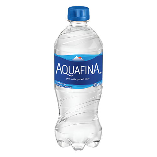 Aquafina bottled water, available as a refreshing drink option.