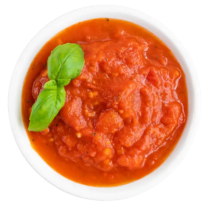 Rich marinara dipping sauce in a bowl, perfect for pairing with appetizers.