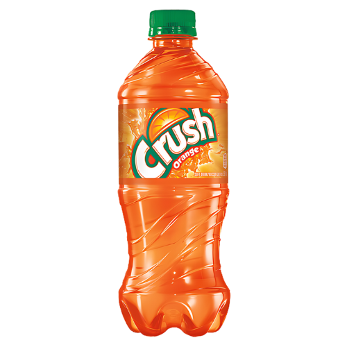 Orange Crush soda can, a citrusy beverage option.