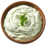 Smooth ranch dipping sauce, ideal for chicken wings and veggies.