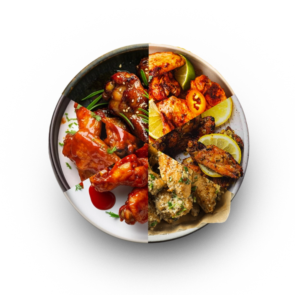 Fresh vegetables and spices, emphasizing Wings Avenue’s use of local ingredients.